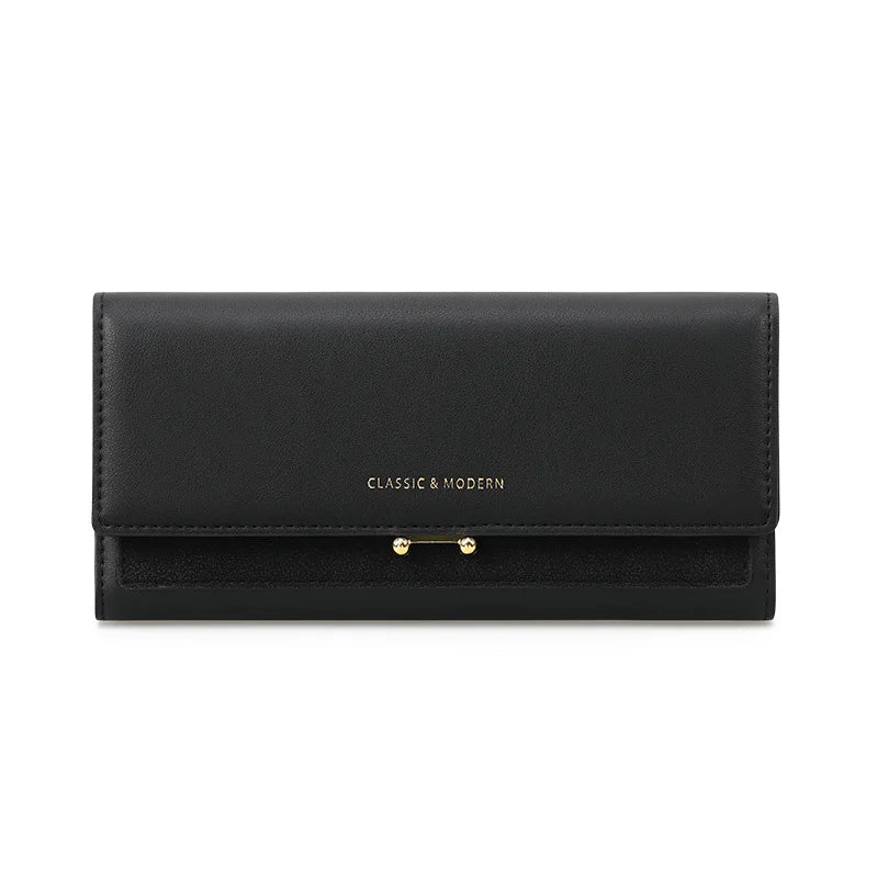 Luxury Women's Long Wallet – Stylish Clutch with Phone Pocket & Card Holder