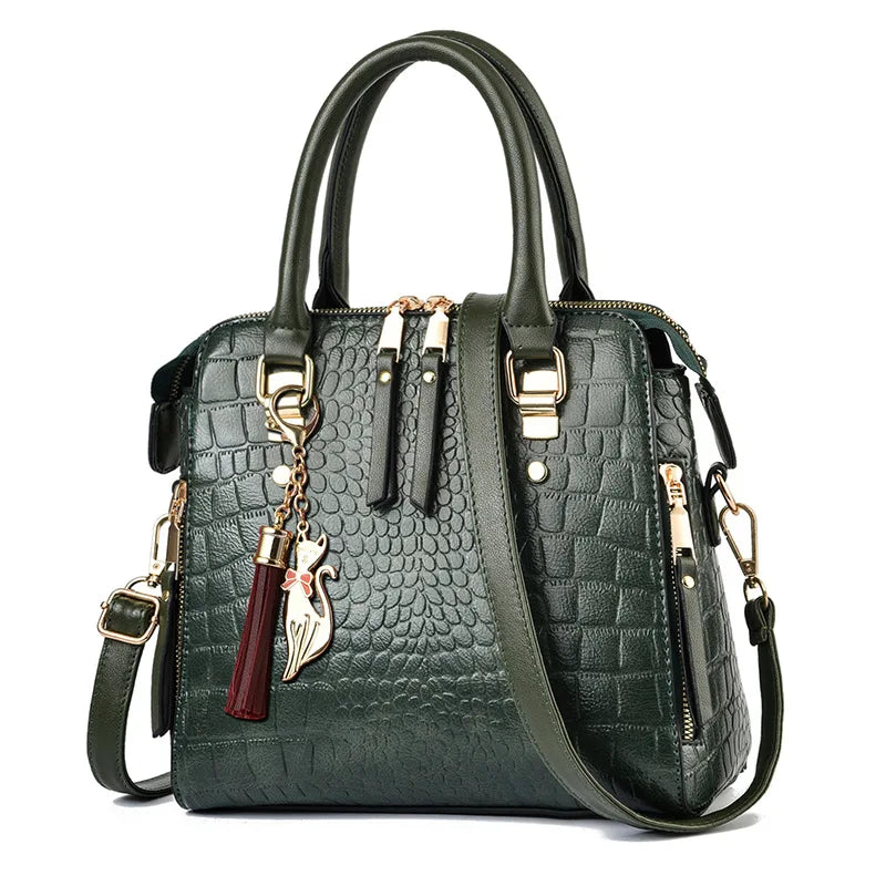 Luxury Crocodile Pattern Handbag