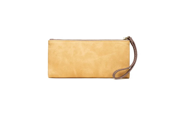 Trendy & Charming: Women’s Leaf Pattern Wallet – Stylish Zip Buckle Clutch