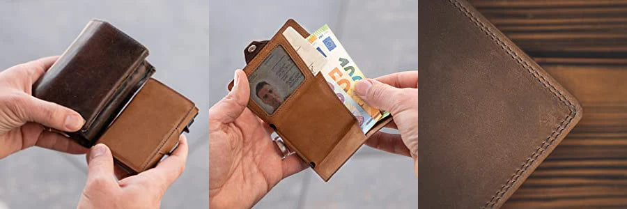 RFID Pop-Up Metal Wallet – Slim Anti-Theft Card Holder for Men & Women