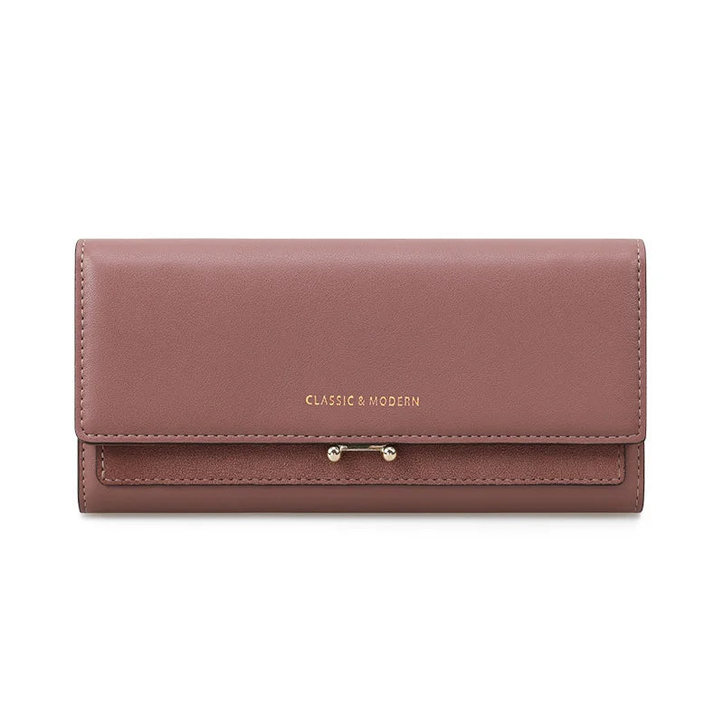 Luxury Women's Long Wallet – Stylish Clutch with Phone Pocket & Card Holder