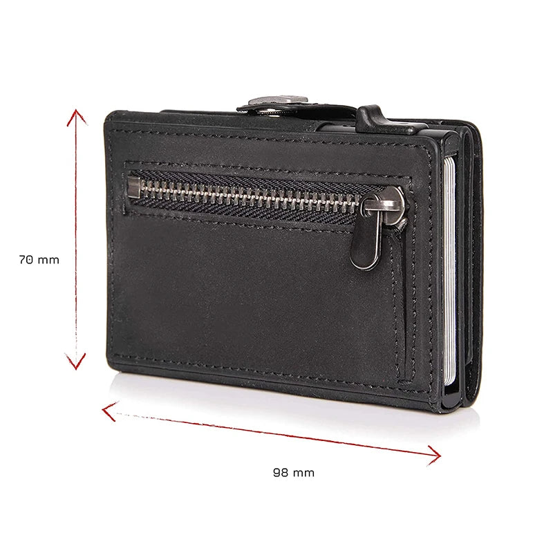 RFID Pop-Up Metal Wallet – Slim Anti-Theft Card Holder for Men & Women