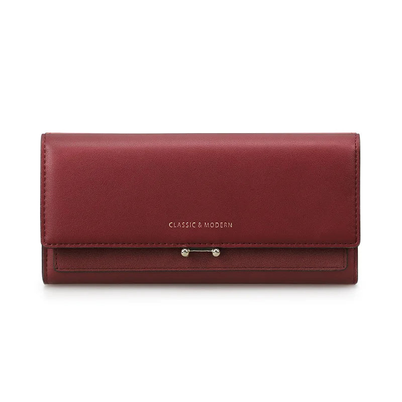 Luxury Women's Long Wallet – Stylish Clutch with Phone Pocket & Card Holder