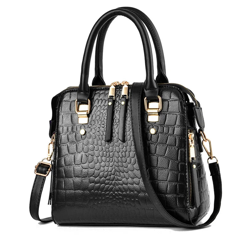 Luxury Crocodile Pattern Handbag