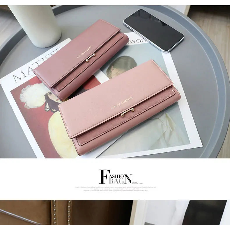 Luxury Women's Long Wallet – Stylish Clutch with Phone Pocket & Card Holder
