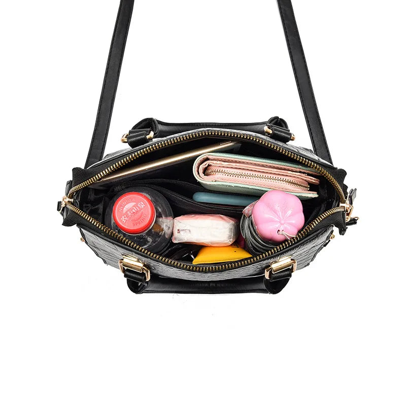 Luxury Crocodile Pattern Handbag