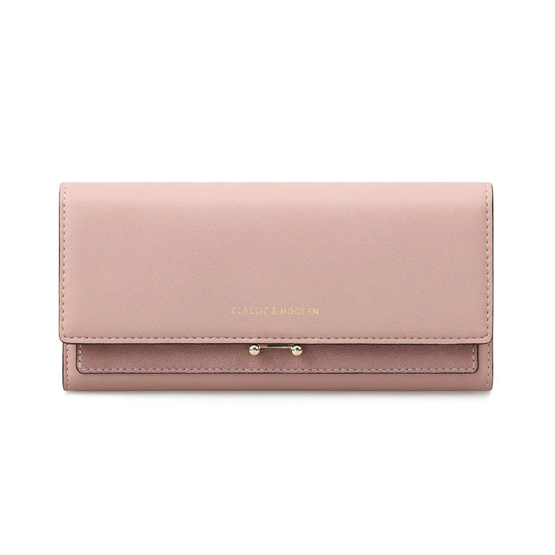 Luxury Women's Long Wallet – Stylish Clutch with Phone Pocket & Card Holder