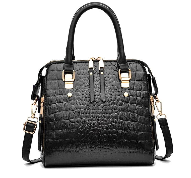 Luxury Crocodile Pattern Handbag