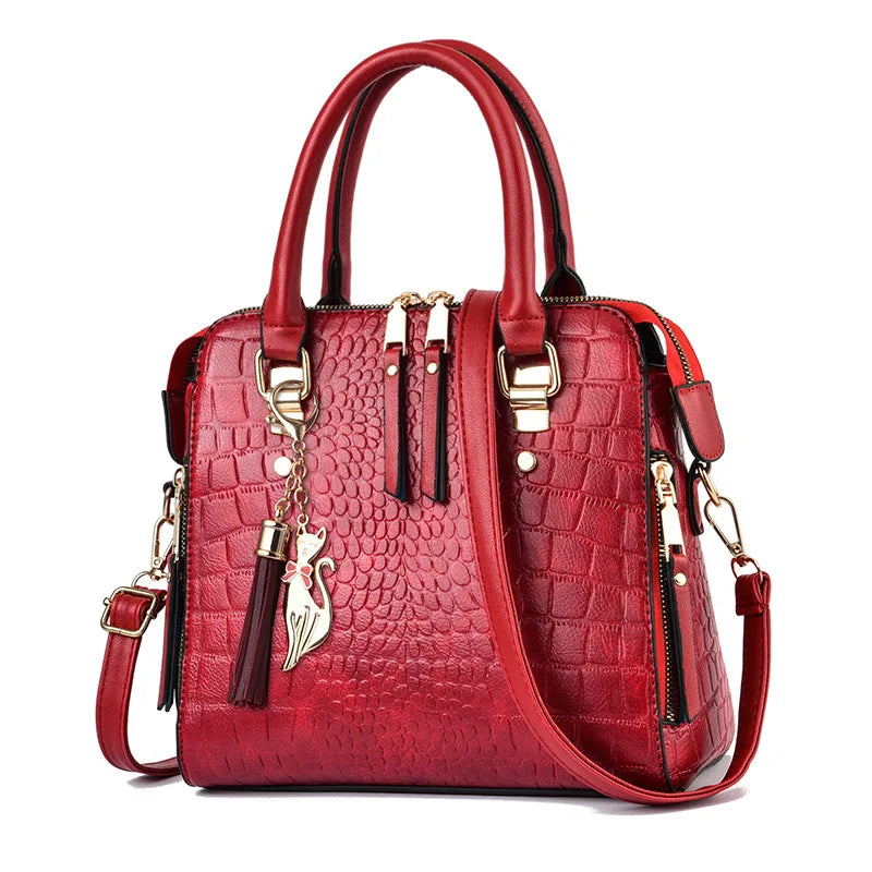 Luxury Crocodile Pattern Handbag