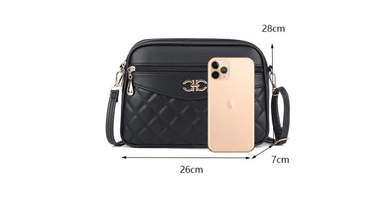 High Capacity Soft PU Leather Envelope Messenger Bag – Zipper Closure Shoulder Purse for Women
