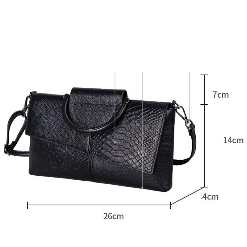 Luxury Soft PU Leather Flap Shoulder Bag – Minimalist Cover Closure Handbag for Women