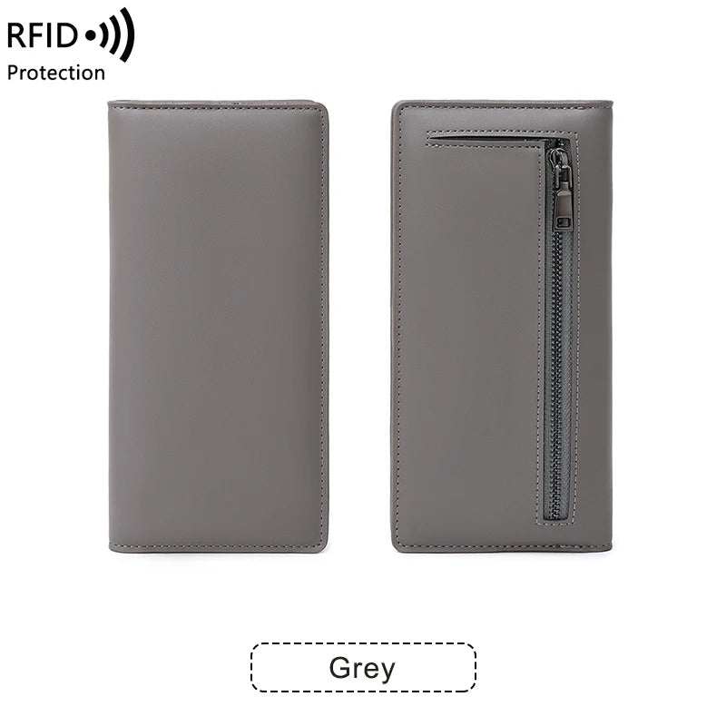 Functional & Compact: Women's Double-Fold Wallet – RFID Coin & Card Organizer with Hand Strap