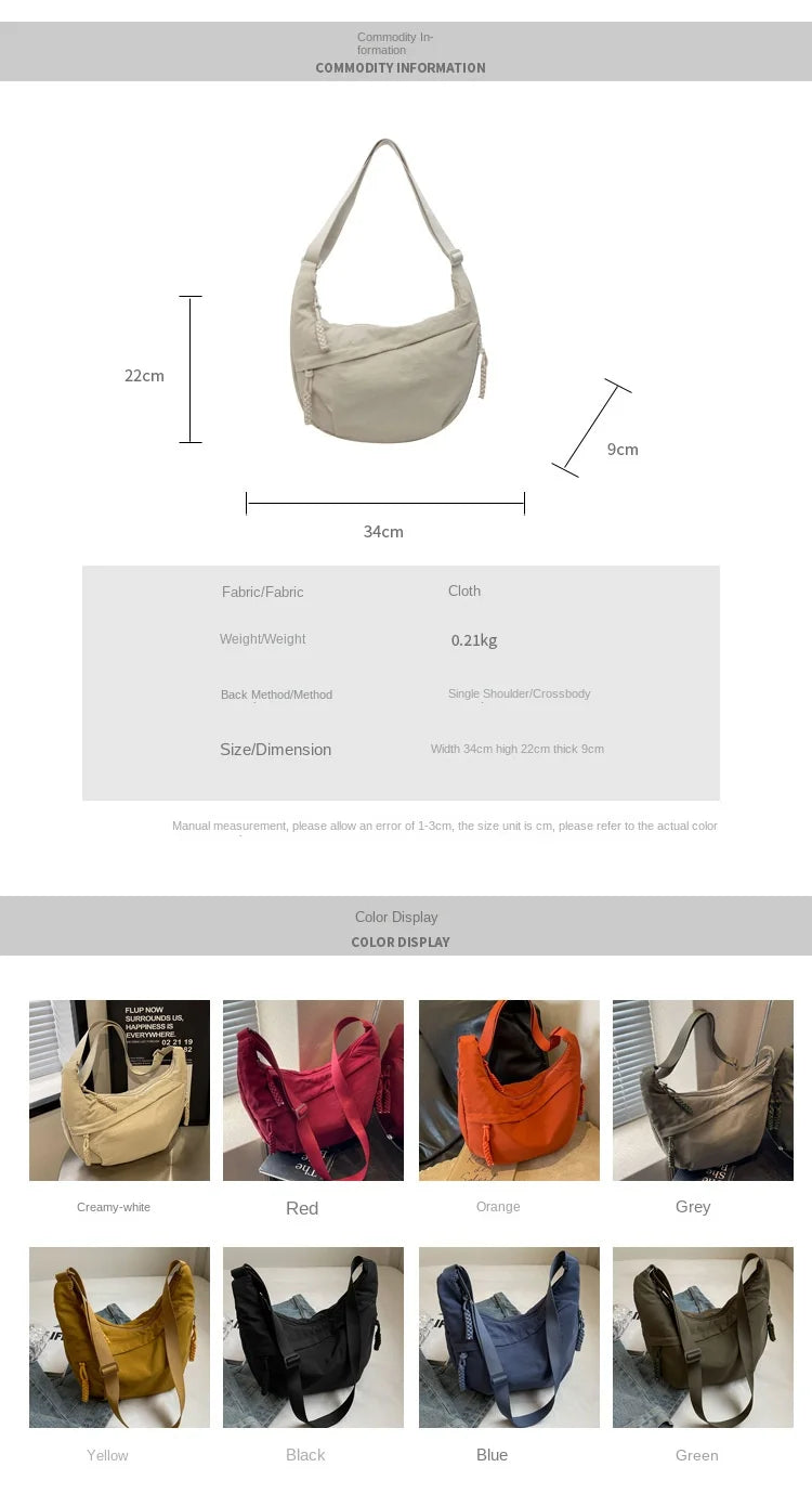 High Capacity Nylon Shoulder Bag