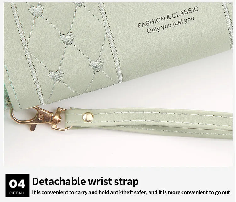 Women's Long Wallet – Large Capacity Wristlet Clutch