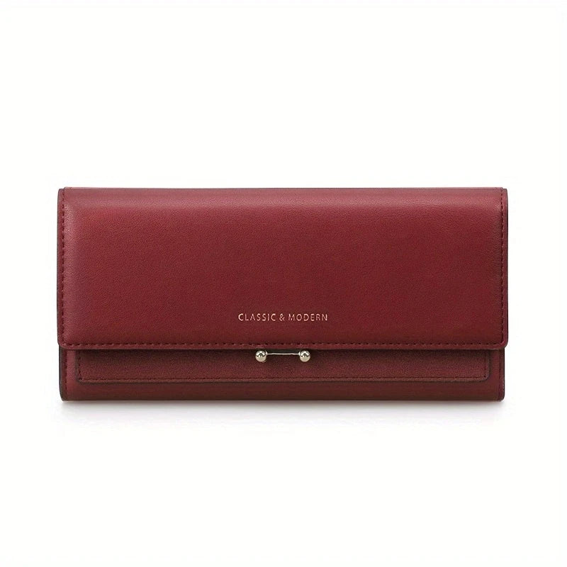 Luxury Women's Long Wallet – Stylish Clutch with Phone Pocket & Card Holder