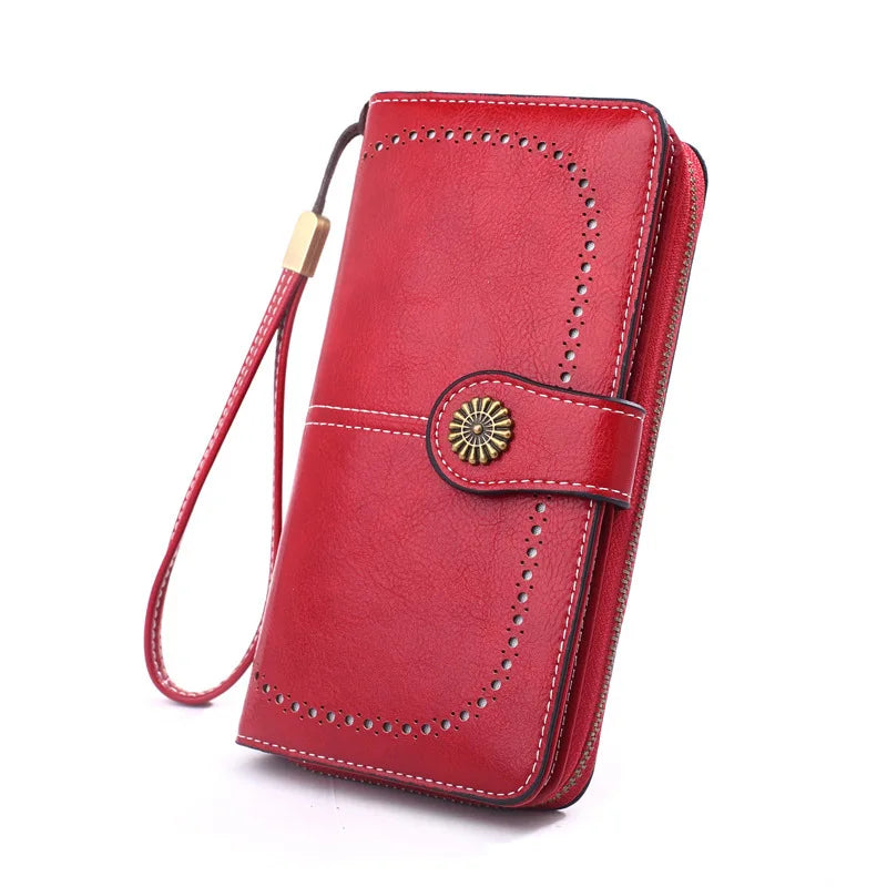 Elegant Women’s Hasp Wallet – Stylish Phone & Card Organizer