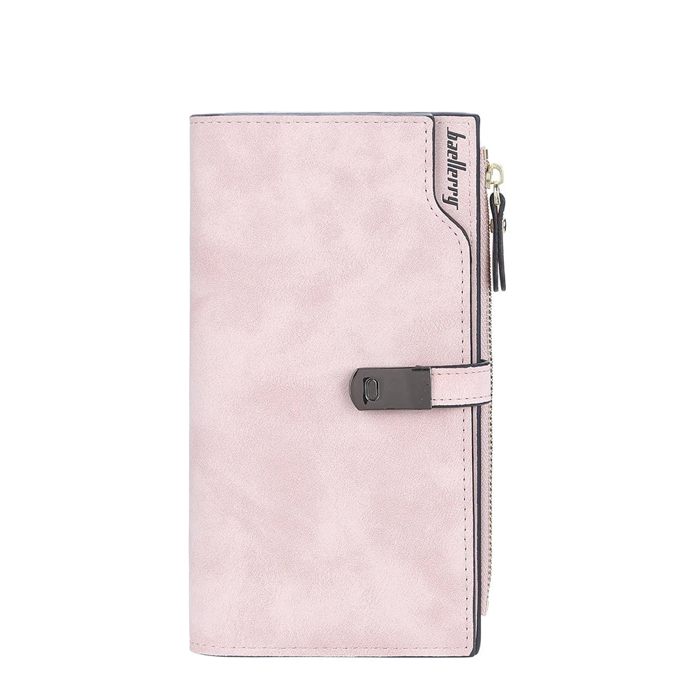 Elegant Long Wallet for Women – Magnetic Closure & Card Organizer