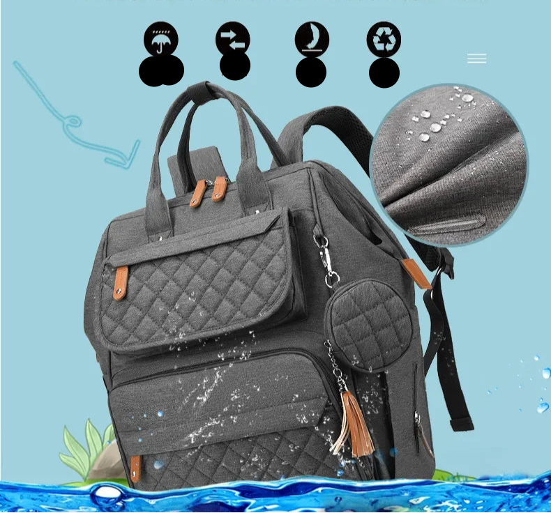 Multi-Compartment Mommy Diaper Backpack