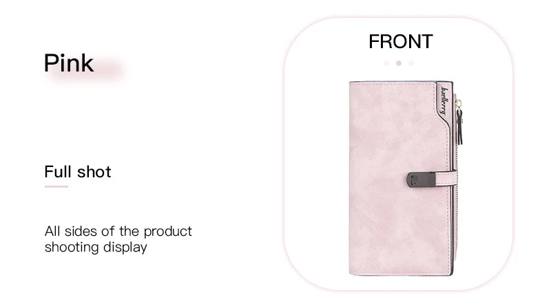 Elegant Long Wallet for Women – Magnetic Closure & Card Organizer