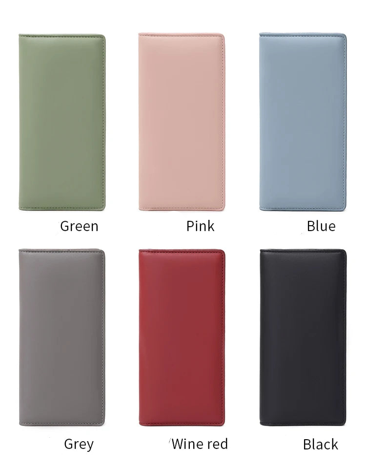Functional & Compact: Women's Double-Fold Wallet – RFID Coin & Card Organizer with Hand Strap