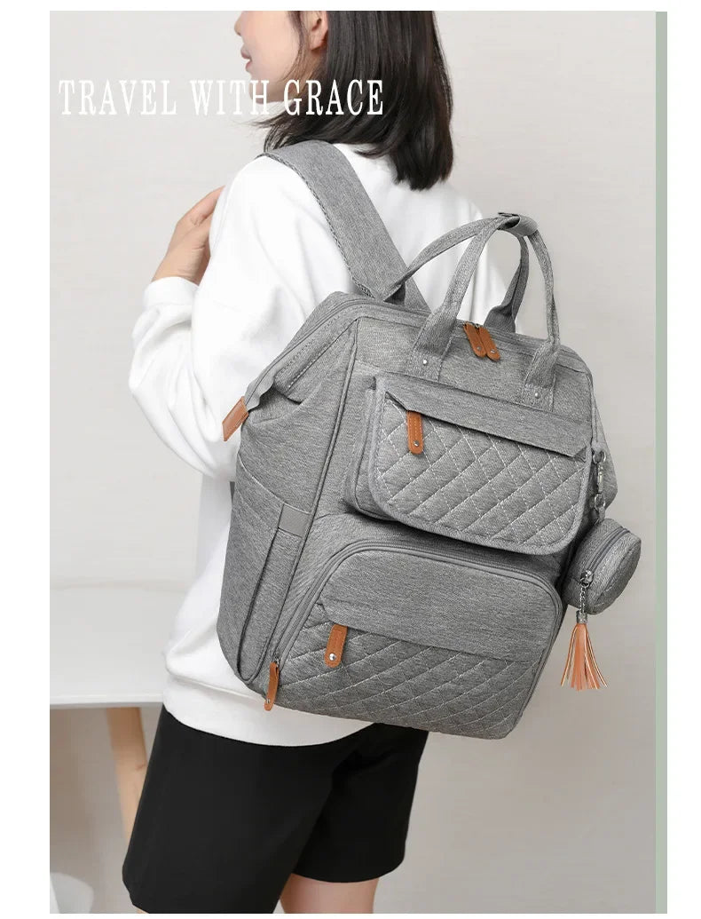 Multi-Compartment Mommy Diaper Backpack