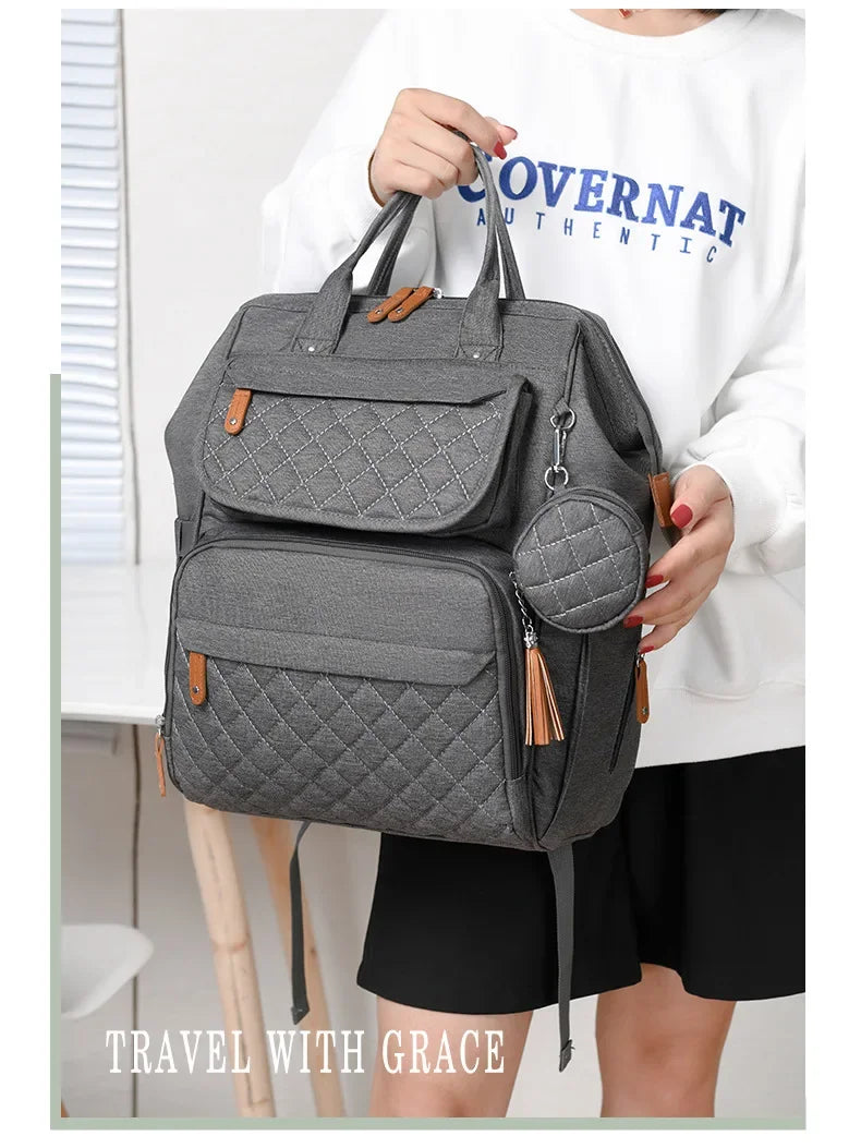 Multi-Compartment Mommy Diaper Backpack