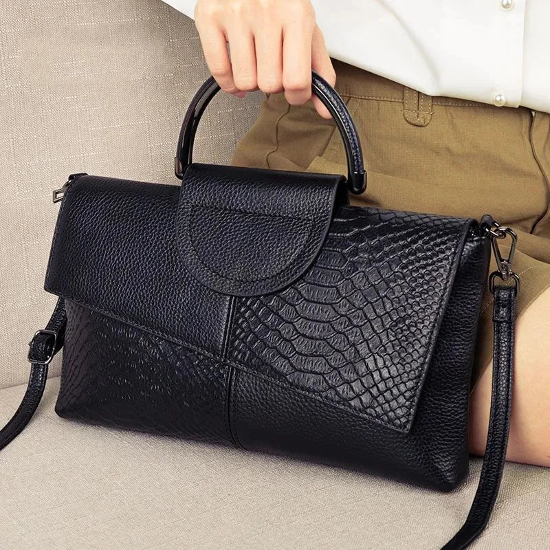 Luxury Soft PU Leather Flap Shoulder Bag – Minimalist Cover Closure Handbag for Women