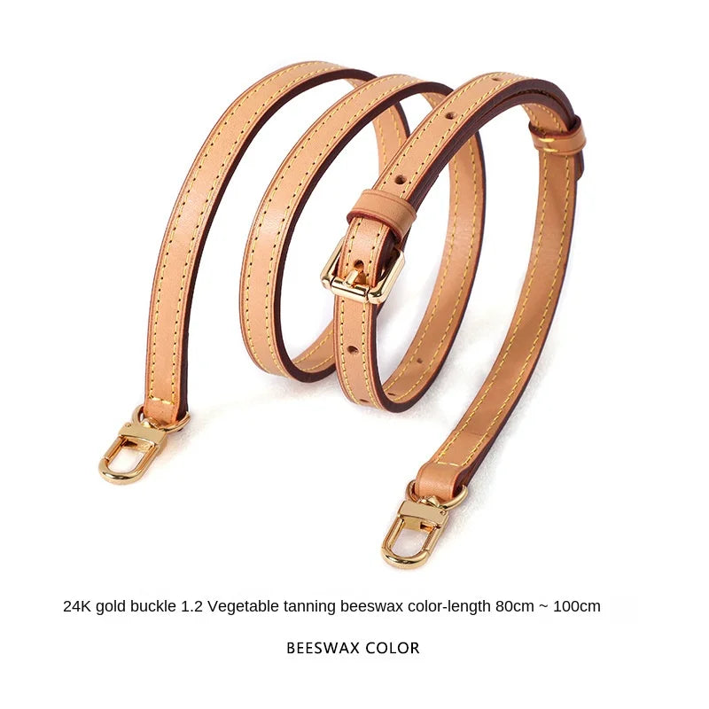 Adjustable Genuine Leather Bag Strap