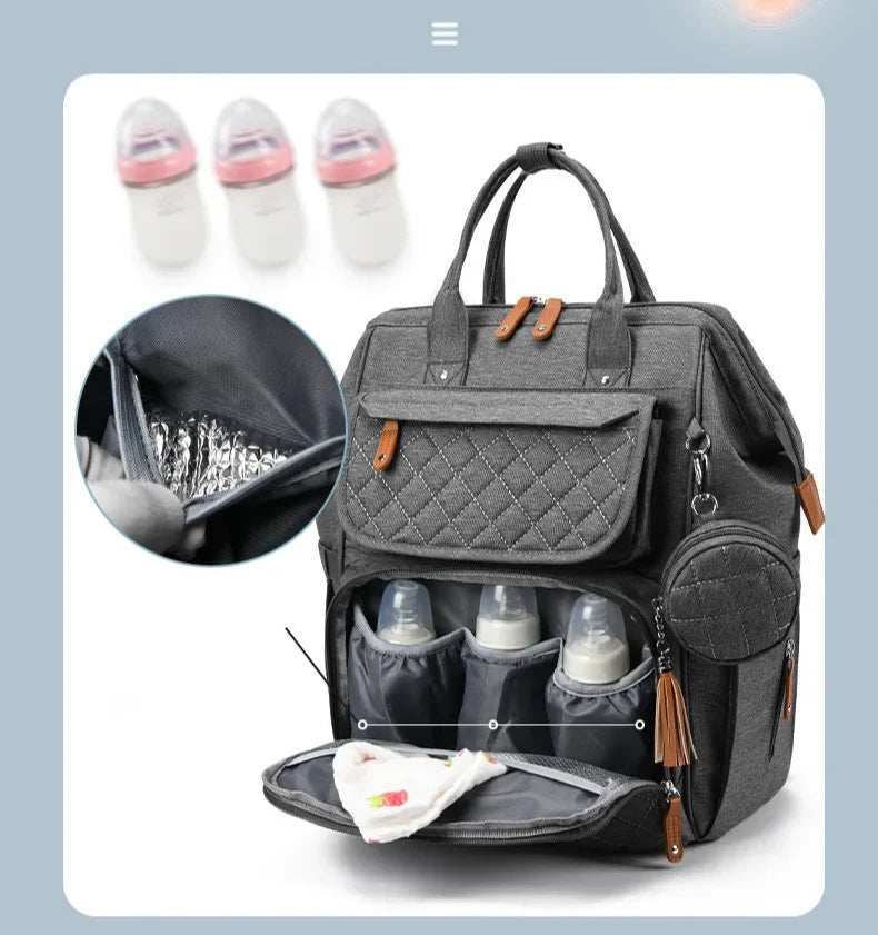 Multi-Compartment Mommy Diaper Backpack