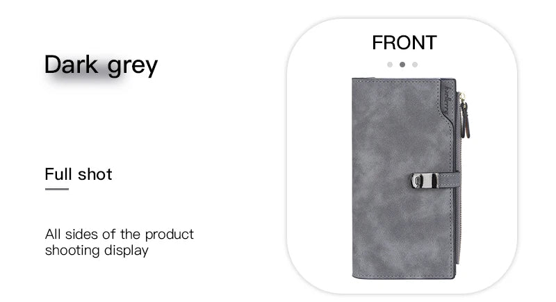Elegant Long Wallet for Women – Magnetic Closure & Card Organizer