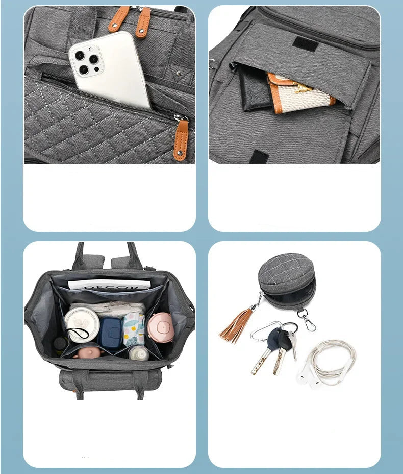 Multi-Compartment Mommy Diaper Backpack