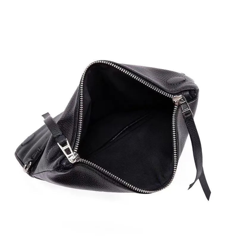 Vintage Chain Envelope Shoulder Bag – Elegant Black Crossbody for Women