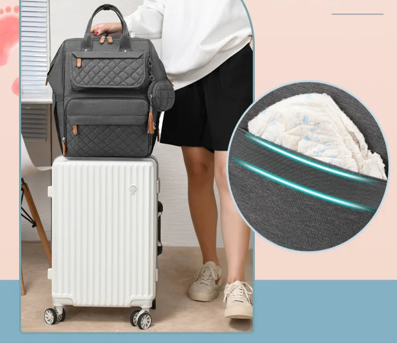 Multi-Compartment Mommy Diaper Backpack