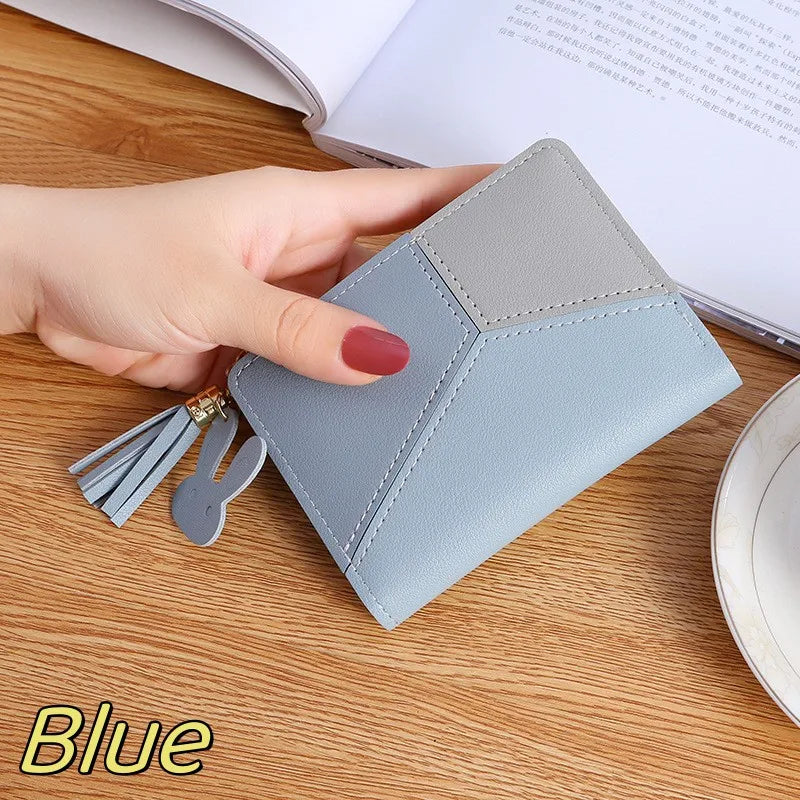 Compact Card Holder (Zip Wallet) with Tassel for Women & Girls