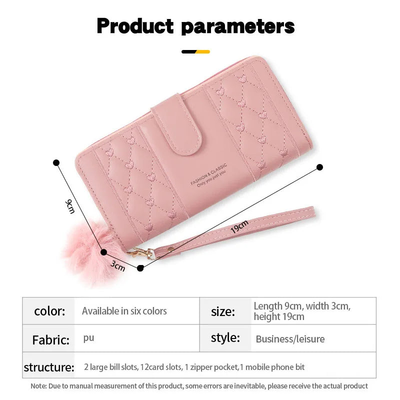 Women's Long Wallet – Large Capacity Wristlet Clutch