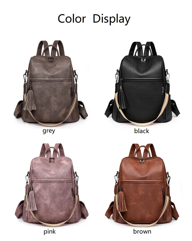 Leather Backpack Purse For Women Designer Travel Backpack