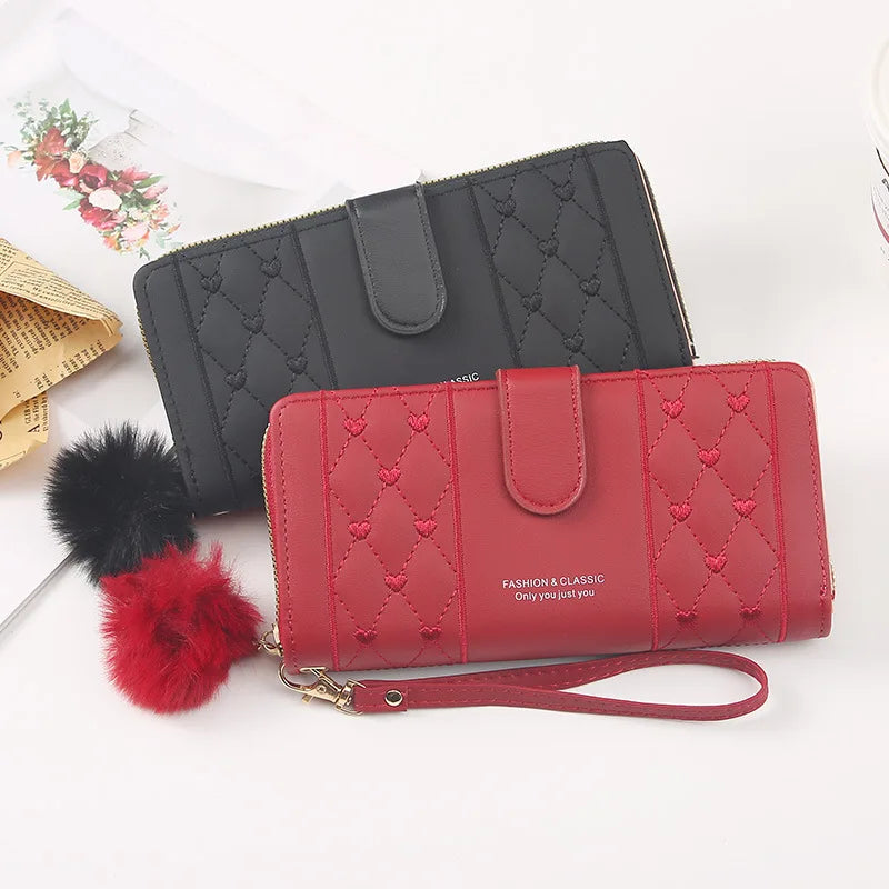 Women's Long Wallet – Large Capacity Wristlet Clutch