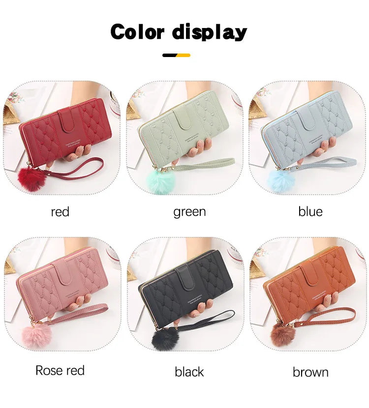 Women's Long Wallet – Large Capacity Wristlet Clutch