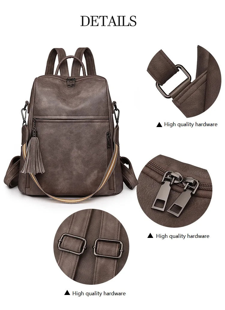 Leather Backpack Purse For Women Designer Travel Backpack