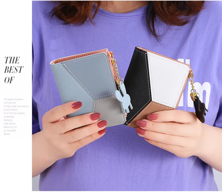Compact Card Holder (Zip Wallet) with Tassel for Women & Girls