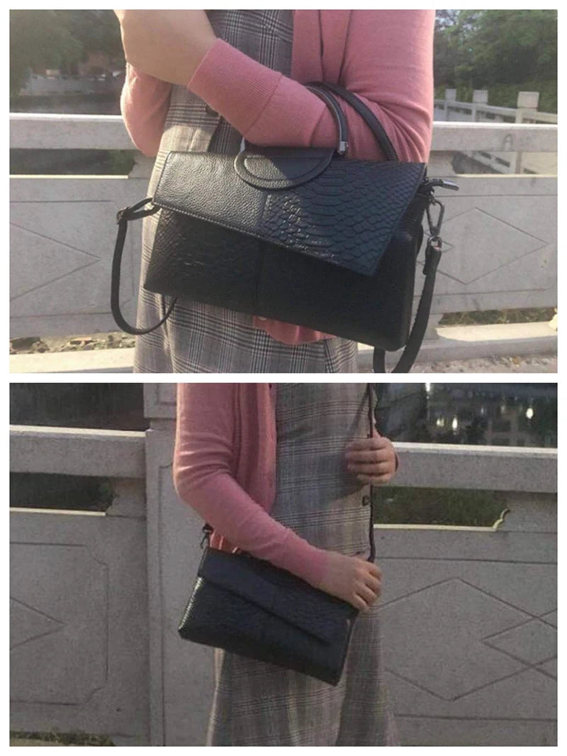 Luxury Soft PU Leather Flap Shoulder Bag – Minimalist Cover Closure Handbag for Women