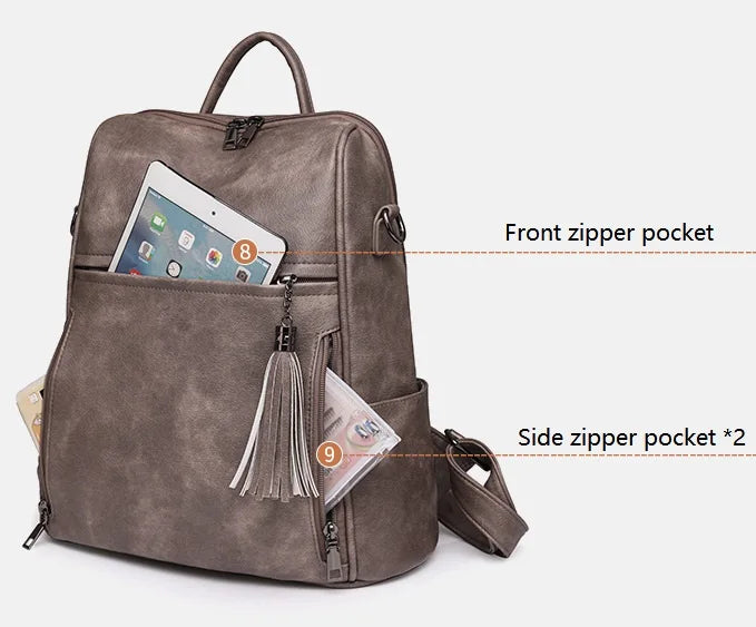 Leather Backpack Purse For Women Designer Travel Backpack