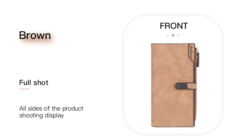 Elegant Long Wallet for Women – Magnetic Closure & Card Organizer