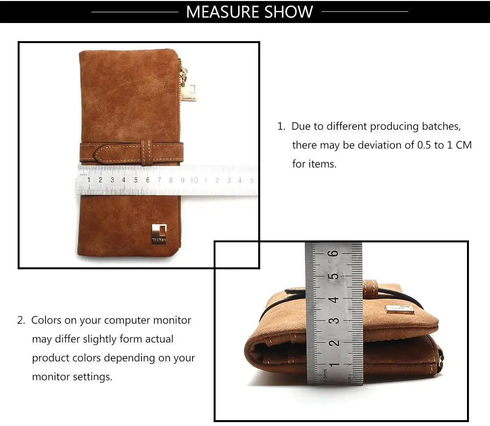 Timeless Elegance: Women’s 2-Fold Nubuck Clutch with Zipper & Drawstring.