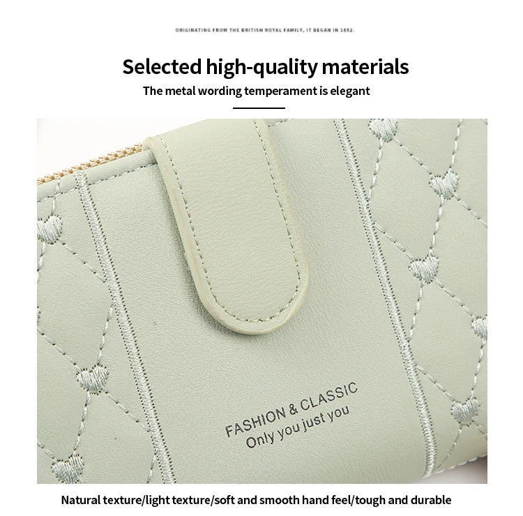 Women's Long Wallet – Large Capacity Wristlet Clutch