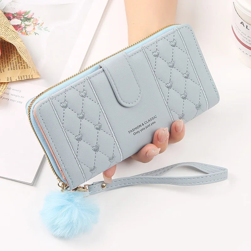 Women's Long Wallet – Large Capacity Wristlet Clutch