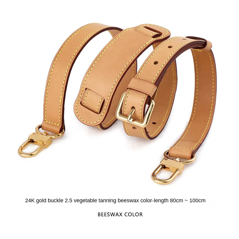 Adjustable Genuine Leather Bag Strap