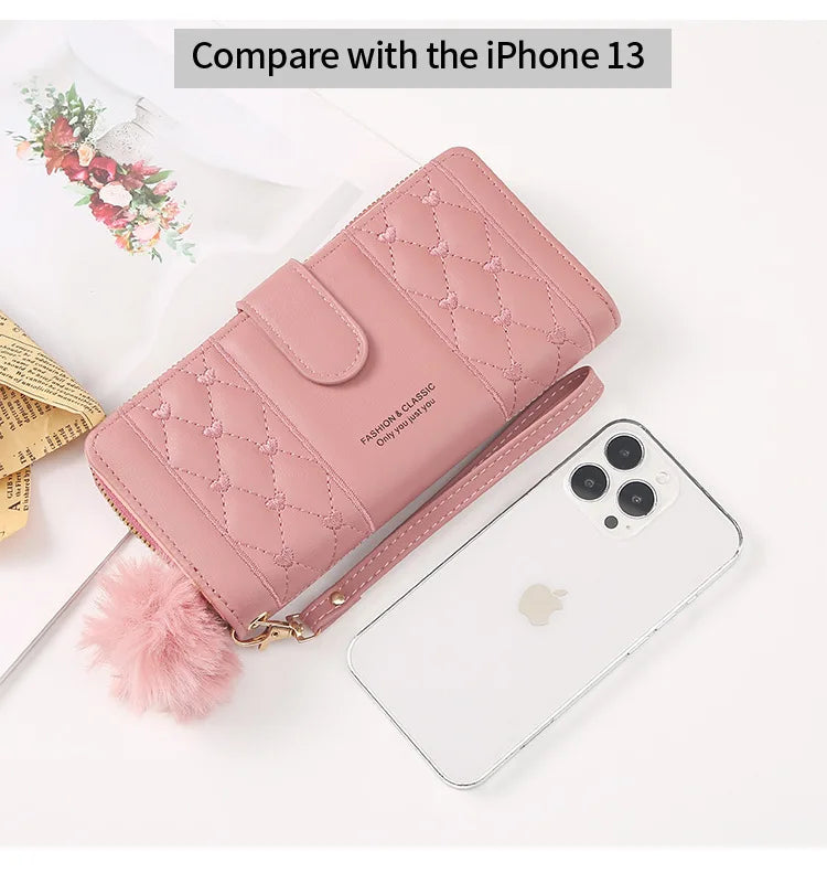 Women's Long Wallet – Large Capacity Wristlet Clutch
