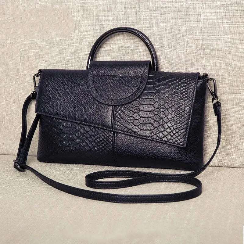 Luxury Soft PU Leather Flap Shoulder Bag – Minimalist Cover Closure Handbag for Women