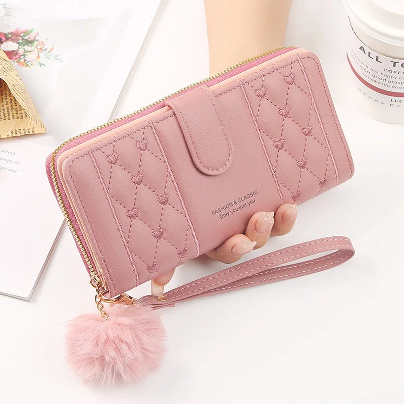 Women's Long Wallet – Large Capacity Wristlet Clutch